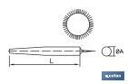 Round rasp | Available in two sizes | Replaceable and ergonomic handle | Dead smooth Model - Cofan