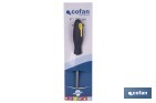 Slim triangular file | Dead smooth model | Available in two sizes | Replaceable and ergonomic handle - Cofan