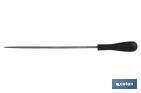 Round needle file | Length: 6" | Rubber handle | Smooth model - Cofan