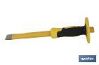 Flat chisel with hex shank | With protective handle | Available in various sizes | Steel - Cofan