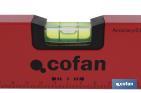 Nivel de aluminio | Medidas desde 300 hasta 1500 mm | Nivel de 3 burbujas para facilitar la nivelación - Cofan