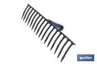 Garden rake forged in special steel | Handle not included | Available in 18 tines - Cofan