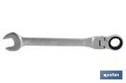 Head ratchet spanner with 180° rotating head | Chrome-vanadium steel | Size: 24mm - Cofan