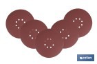 DISCOS DE LIJA PARA LIJADORA DE PARED Y TECHO | PACK DE 5 HOJAS DE LIJA REDONDOS DE ÓXIDO DE ALUMINIO | DISPONIBLES EN DIFERENTES GRANOS