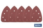 Hojas de lija para lijadora de detalle (Mouse) | Pack de 5 hojas de lija triangulares | Material: óxido de aluminio | Disponibles en diferentes granos - Cofan