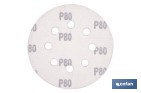Discos de lija para lijadora Orbital | Pack de 5 hojas de lija redondas | Material: óxido de aluminio | Disponibles en diferentes granos - Cofan