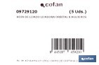 Discos de lija para lijadora Orbital | Pack de 5 hojas de lija redondas | Material: óxido de aluminio | Disponibles en diferentes granos - Cofan