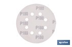 Discos de lija para lijadora Orbital | Pack de 5 hojas de lija redondas | Material: óxido de aluminio | Disponibles en diferentes granos - Cofan