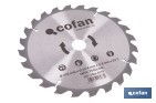 Disco de corte para madera Ø210 mm con 24 dientes | Compatible con sierras ingletadoras | Cortes limpios y precisos en madera, plástico y metal blando - Cofan