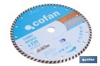 Diamond discs "general construction" base turbo - Cofan