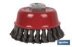 TWIST KNOT WIRE CUP BRUSH M14 STEEL