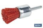 Escova tipo pincel com fios de nylon abravisa | Diâmetro de 6 mm x 25 mm | Adequada para polir, esmerilhar, remover ferrugem, etc. - Cofan
