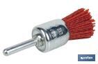 Escova tipo pincel com fios de nylon abravisa | Diâmetro de 6 mm x 25 mm | Adequada para polir, esmerilhar, remover ferrugem, etc. - Cofan