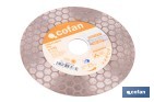 Disco porcelánico para corte, lijado y desbaste | Corte en seco de cerámica, porcelánico y gres | Disponible en diferentes medidas - Cofan