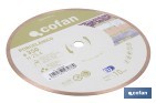 Disco porcelánico para máquinas de mesa Ø350 mm | Corte húmedo en cerámica, gres porcelánico y mármol - Cofan