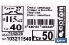 Discos Laminados Estándar Plano - Cofan