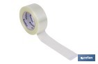 CINTA ADHESIVA DE FIBRA DE VIDRIO BIDIRECCIONAL TRANSPARENTE | MEDIDA: 50 M X 48 MM PARA EMBALAJE INDUSTRIAL
