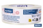 Cinta adhesiva de fibra de vidrio bidireccional transparente | Medida: 50 m x 48 mm para embalaje industrial - Cofan
