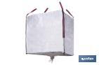 BIG BAG | PARA ESCOMBROS | COLOR BLANCO | MEDIDAS 90 X 90 X 90 CM | CON VÁLVULA DE DESCARGA