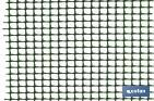 PVC square mesh | Mesh aperture of 5mm | Available in green | Size: 1 x 25mm - Cofan