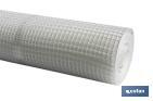 PVC square mesh | Mesh aperture of 20mm | Available in white | Size: 1 x 25mm - Cofan