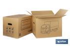 CAJA DE CARTÓN | PARA MUDANZAS | CON ASA TROQUELADA | MEDIDAS 40 X 30 X 30 CM