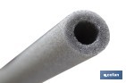 Coquillas aislantes para tuberías | Material: polietileno expandido | Color: gris | Protección térmica y anticorrosión | Disponible en diferentes diámetros y longitudes - Cofan