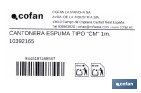 Cantonera de espuma de tipo CM | Material: polietileno | Longitud: 1 m | Color: azul claro | Protección de aristas y bordes - Cofan