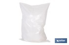 Saco de polietileno blanco impermeable | Galga 300 | Grosor: 75 micras | Medidas: 55 x 75 cm - Cofan