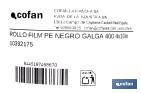 Rollo de film negro | Material: polietileno | Galga 400 | Grosor: 100 micras | Protección de embalajes | Disponible en diferentes medidas - Cofan