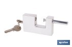 Candado antipalanca Quality Plus de acero macizo cromado | Sistema de seguridad con pasadores | Incluye 3 llaves | Disponible en varias medidas - Cofan