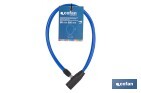 Candado antirrobo para bicicletas | Cable de acero de Ø5 mm | Longitud: 50 cm | Incluye 2 llaves | Revestimiento de PVC azul - Cofan