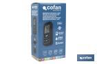 Laser distance meter with 6 functions | Capable of measuring different distances: 50 and 100m | 2 AAA batteries included - Cofan