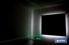 Nivel láser autonivelante de líneas cruzadas 3 x 360° | Modo automático y manual | Alta precisión | Incluye base magnética y maletín - Cofan