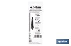 Cúter profesional de aluminio | Hoja negra SK2 | Sistema de bloqueo automático | Zona antideslizante | Disponible en 2 medidas - Cofan
