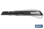 Cúter profesional de aluminio | Hoja negra SK2 | Sistema de bloqueo automático | Zona antideslizante | Disponible en 2 medidas - Cofan