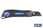 Cúter profesional de ABS | Con recubrimiento antideslizante TPR | Hoja negra ultra afilada SK2 | Bloqueo automático | Disponible en 3 medidas - Cofan