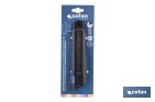 Cúter profesional de ABS | Con recubrimiento antideslizante TPR | Hoja negra ultra afilada SK2 | Bloqueo automático | Disponible en 3 medidas - Cofan
