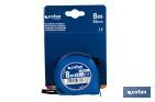 Flexómetro estándar | Carcasa resistente de ABS | Botón de bloqueo | Gancho no magnético | Funda antichoque | Disponible con cinta de 3, 5 y 8 metros de longitud - Cofan