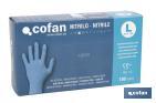 Box of 100 nitrile gloves | Fine and elastic gloves | Powdered-free | Comfortable and pleasant to the touch - Cofan