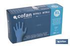Box of 100 nitrile gloves | Fine and elastic gloves | Powdered-free | Comfortable and pleasant to the touch - Cofan