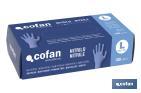 Box of 100 nitrile gloves | Fine and elastic gloves | Powdered-free | Comfortable and pleasant to the touch - Cofan