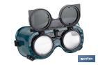 Safety welding goggles | Suitable for welders | Flip-up lenses | EN 166/EN 175 - Cofan