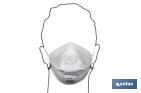 FFP2 NR (D) face mask | Disposable face mask | Integrated exhalation valve | White - Cofan