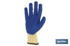 Handschuhe aus Strickstoff, beschichtet mit rauem Latex, in Blau - Cofan