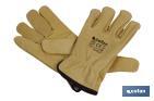 Cow leather extra gloves with inner cotton lining - Cofan