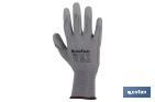 Guantes 100 % de poliéster | Impregnados para mayor seguridad | Flexibles | Protección y confort | Sin costuras - Cofan