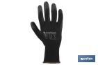 100% polyester gloves | Impregnated glove for added safety | Flexible gloves | Comfort and protection | Seamless gloves - Cofan