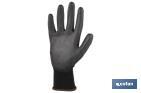 100% polyester gloves | Impregnated glove for added safety | Flexible gloves | Comfort and protection | Seamless gloves - Cofan