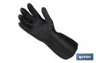 Guantes de neopreno negros | Ideales para el contacto con ácidos y detergentes | Perfectos para metalurgia y mecánica - Cofan
